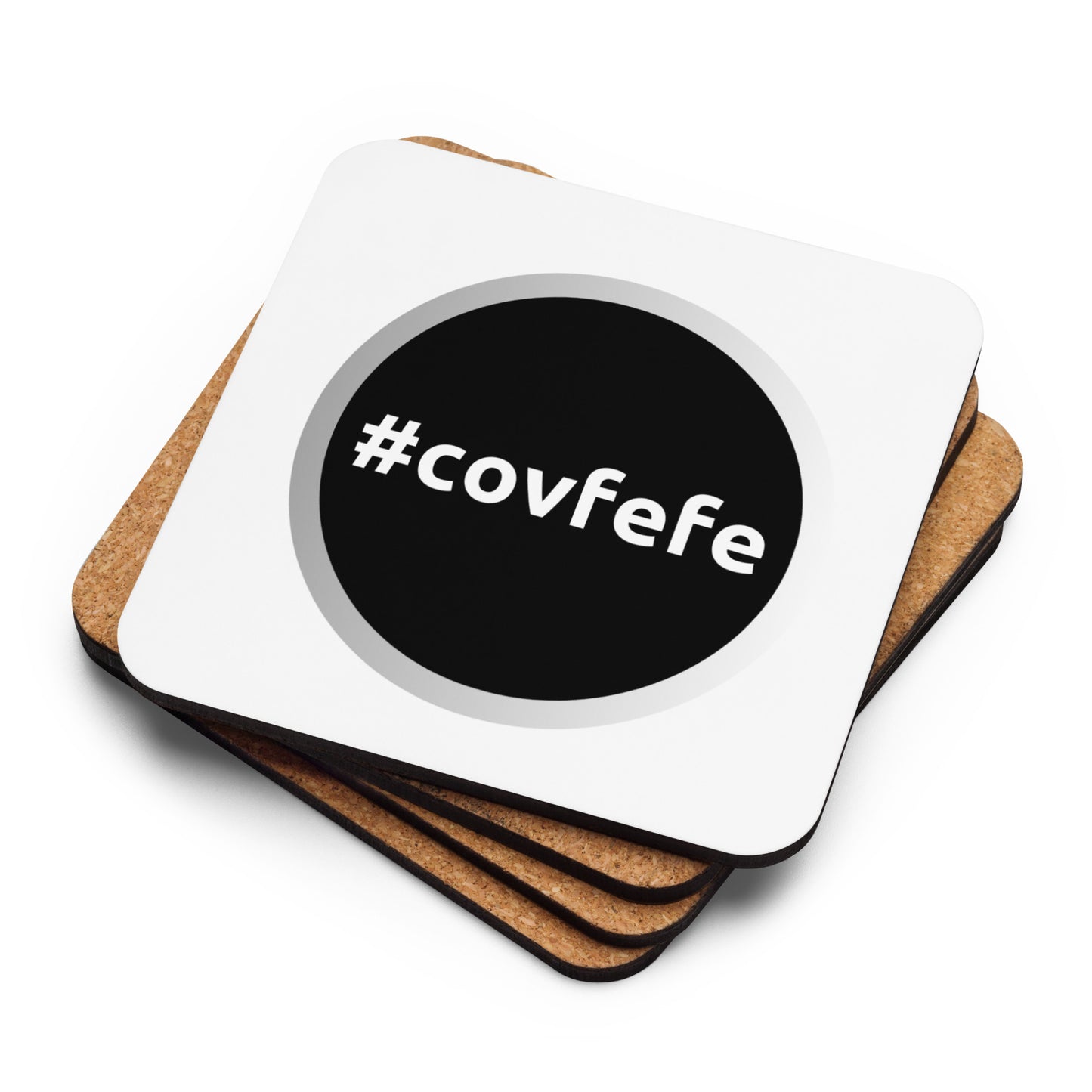 Covfefe Circle Logo Coaster